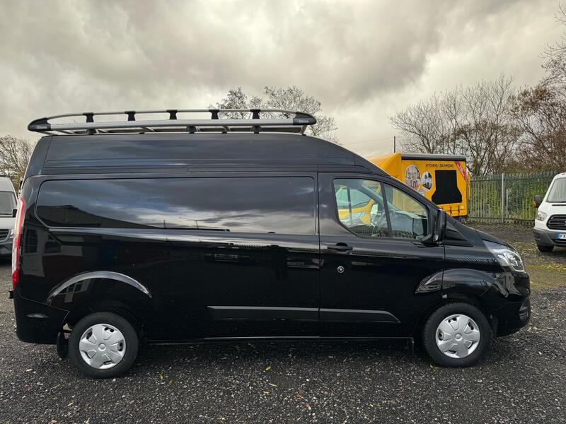 FORD TRANSIT CUSTOM 2.0 300 EcoBlue Trend LWB High Roof Van. Black.  2021