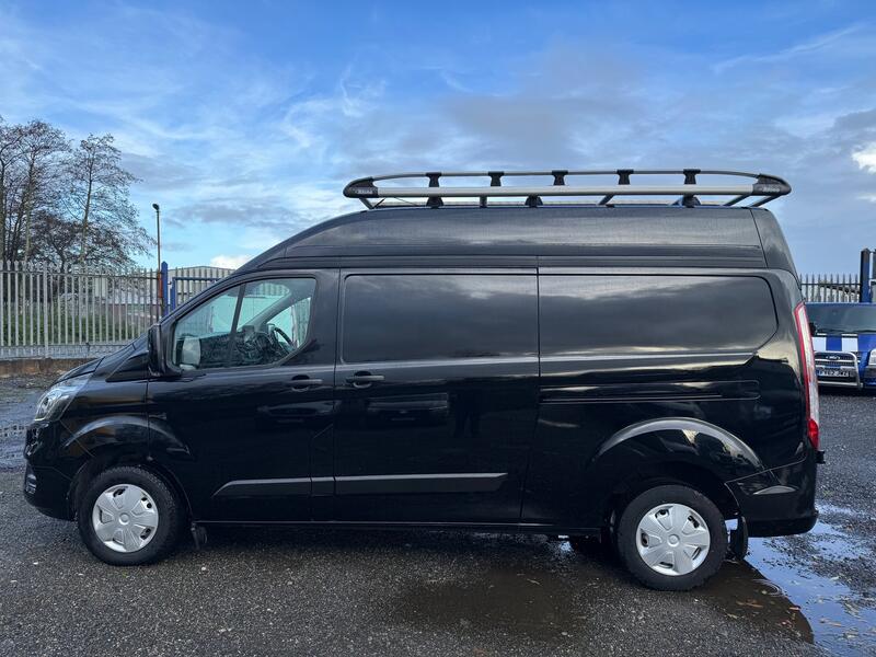 FORD TRANSIT CUSTOM 2.0 300 EcoBlue Trend LWB High Roof Van. Black.  2021