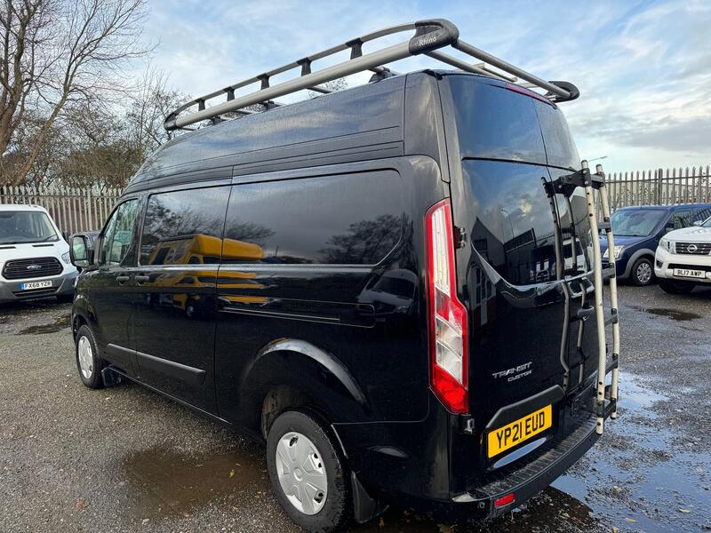 FORD TRANSIT CUSTOM 2.0 300 EcoBlue Trend LWB High Roof Van. Black.  2021